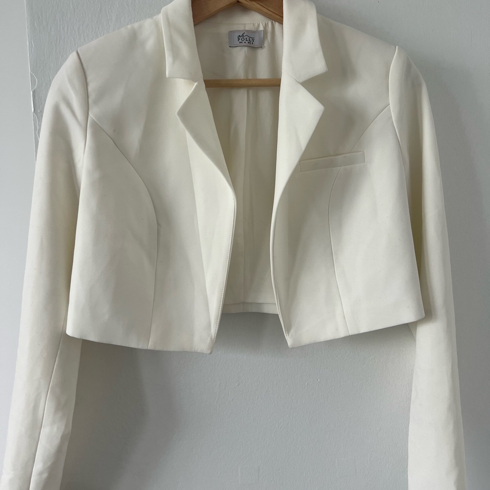 Oh Polly White Structured Blazer
